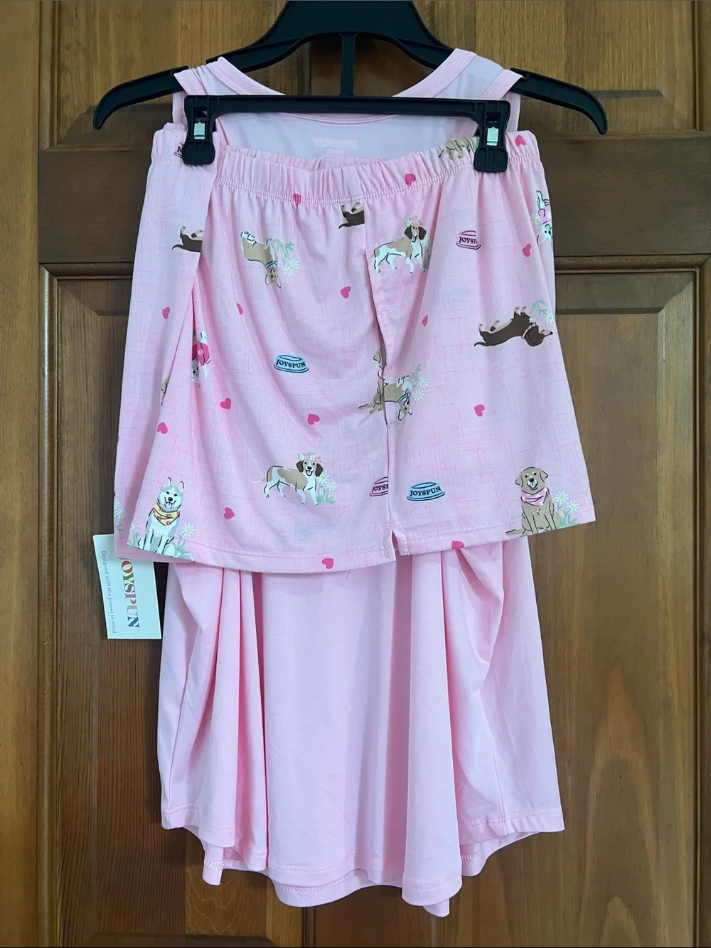 Joyspun Kids Pink 'Pawsitive Vibes' Pajama Set